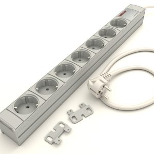 <div style="font-size:110%;font-weight: bold;color:rgb(127,0,0);">3.300.007.1</div>  DI-STRIP Compact hálózati elosztó 7db aljzattal