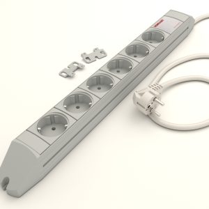 <div style="font-size:110%;font-weight: bold;color:rgb(127,0,0);">3.301.106.1</div>  DI-STRIP Compact hálózati elosztó 6db aljzattal